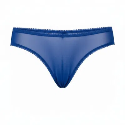 The Coolgirl Nyc Women's Jane Thong In Blue Mesh