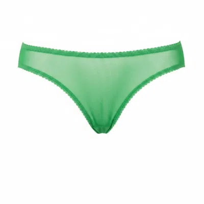 The Coolgirl Nyc Women's Jane Thong In Green Mesh