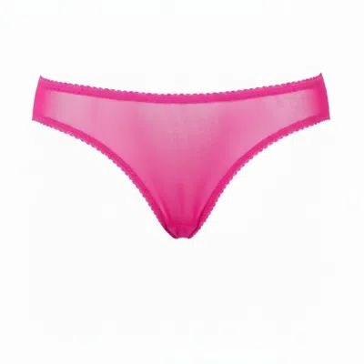 The Coolgirl Nyc Women's Jane Thong In Pink Mesh