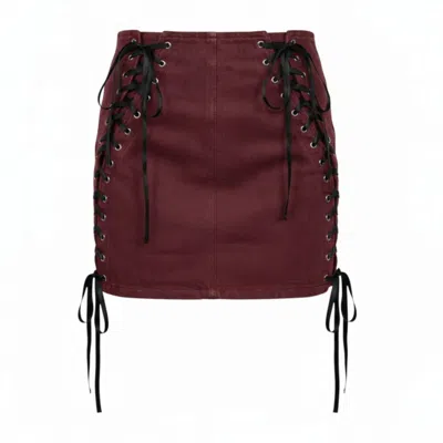 The Coolgirl Nyc Women's Niki Skirt In Red In Burgundy