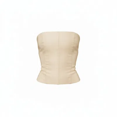 The Coolgirl Nyc Women's White Jane Corset In Ivory Silk Faille