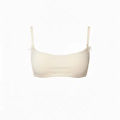 The Coolgirl Nyc Women's White Jane Soft Bra In Ivory Cotton