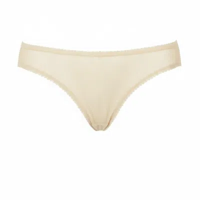 The Coolgirl Nyc Women's White Jane Thong In Ivory Mesh