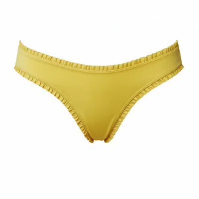 The Coolgirl Nyc Women's Yellow Jane Thong In Sunshine