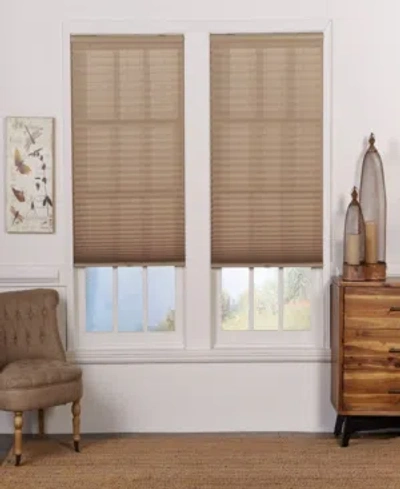 The Cordless Collection Cordless Light Filtering Pleated Shade, 29.5x72 In Camel
