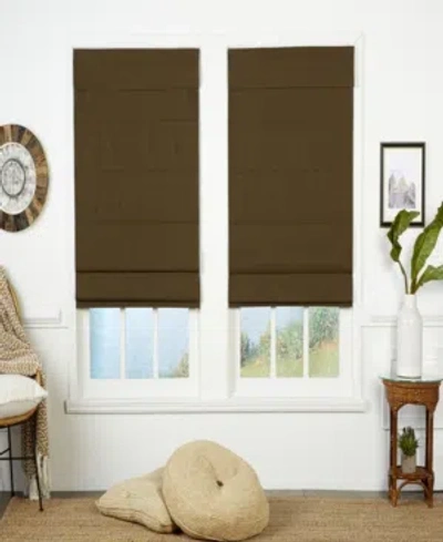 The Cordless Collection Insulating Cordless Roman Shade, 36x72 In Chocolate