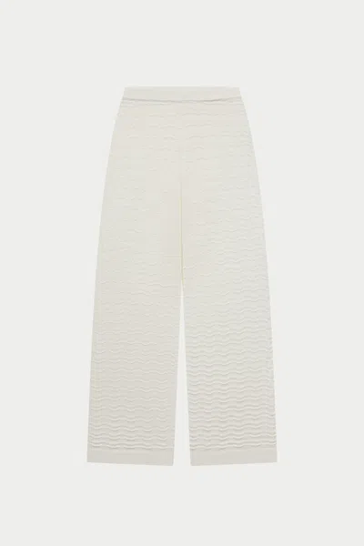The Couture Club Crochet Knit Trousers - Off White