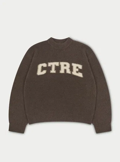 The Couture Club Ctre Knitted Sweatshirt - Brown