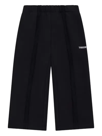 The Couture Club Kids' Elastic-waistband Panelled Trousers In Black