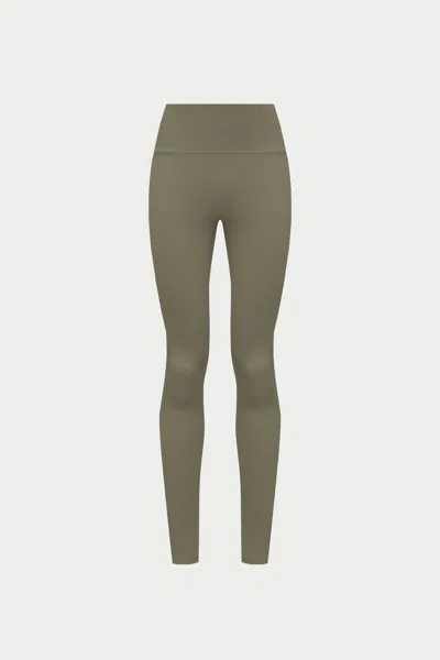The Couture Club Emblem Sculpting Stretch Leggings - Khaki In Green