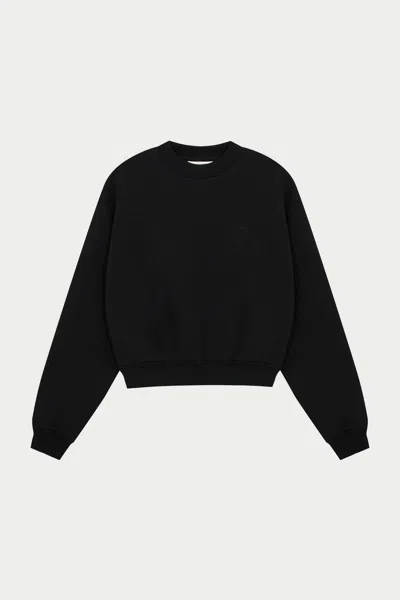 The Couture Club Embroidered Crest Sweatshirt - Black In Burgundy