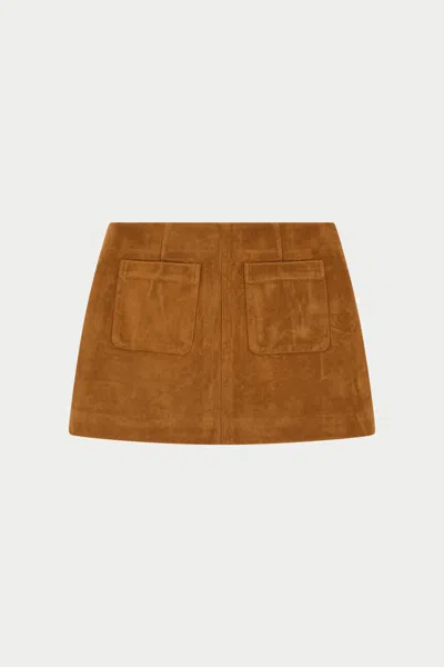 The Couture Club Faux Suede Mini Skirt - Tan In Brown