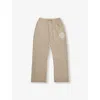 The Couture Club Kids' Fluffy Branded Knit Jogging Bottoms 1-8 Years Beig In Beige