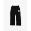The Couture Club Fluffy Branded Knit Jogging Bottoms 1-8 Years Black In Black