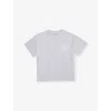 The Couture Club Greymarl Crewneck Brand-appliqué Stretch-woven T-shirt 1-8 In Greymarl