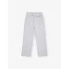 The Couture Club Greymarl Emblem-appliqué Straight-leg Stretch-woven Jogging Bottoms 1-8 In Greymarl