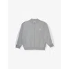 The Couture Club Greymarl Funnel-neck Side-stripe Cotton-jersey Jacket 1-8 Y In Greymarl