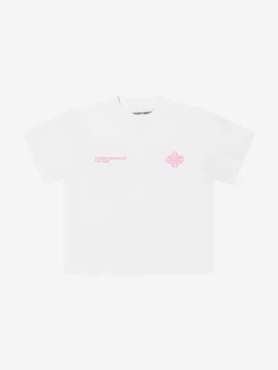 The Couture Club Kids Blurred Graphic Emblem T-shirt In White