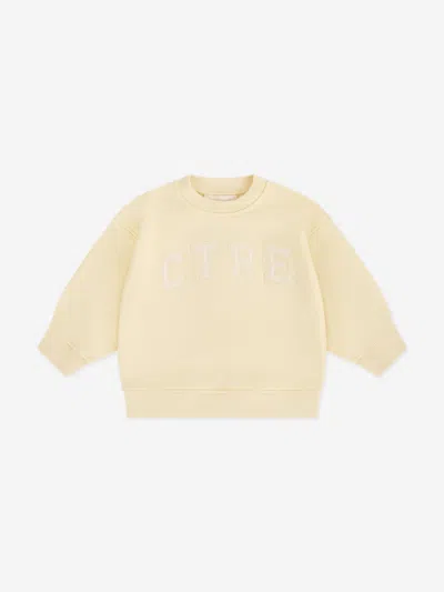 The Couture Club Kids Ctre Sweatshirt In Yellow