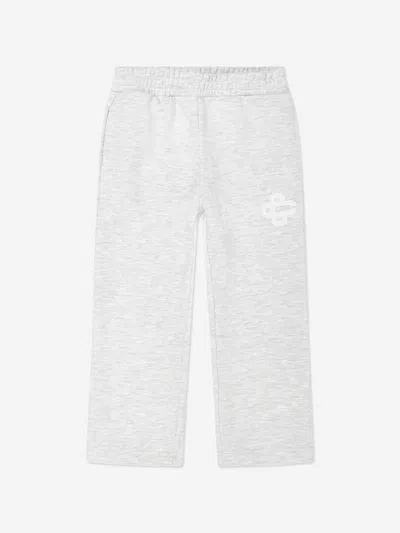The Couture Club Kids Emblem Applique Joggers In Grey