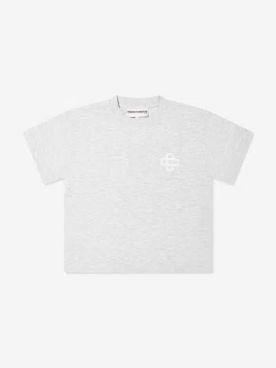 The Couture Club Kids Emblem Applique T-shirt In Grey