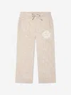 The Couture Club Kids Fluffy Knit Emblem Joggers In Beige
