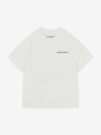 The Couture Club Kids Heavyweight Copyright T-shirt In Ivory