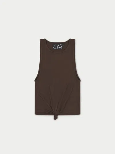 The Couture Club Knotted Racer Vest - Brown