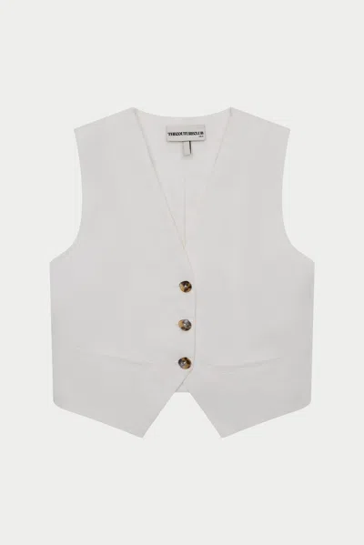 The Couture Club Linen Blend Waistcoat - White