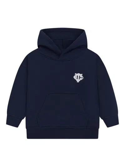 The Couture Club Kids' Logo-embroidered Hoodie In Blue