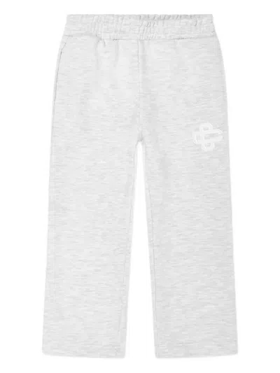 The Couture Club Kids' Logo-embroidered Track Trousers In Grey
