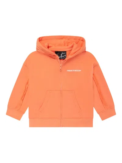 The Couture Club Kids' Logo Hoodie In Orange