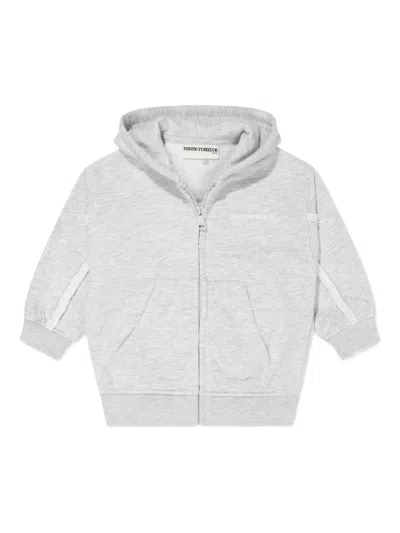 The Couture Club Kids' Logo-print Hoodie In Grey