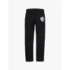 THE COUTURE CLUB MENS BRANDED DRAWSTRING-WAIST KNITTED TROUSERS BLACK