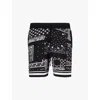 The Couture Club Mens Black Paisley Regular-fit Knitted Shorts In Black