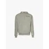 The Couture Club Mens Dark Sage Raw-seam Logo-print Cotton-jersey Hoody In Dark Sage