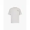The Couture Club Mens Greymarl Script Logo-print Regular-fit Cotton-jersey T-shirt In Greymarl
