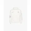 The Couture Club Mens Offwhite Blurred Emblem Text-print Relaxed-fit Hoody In Offwhite