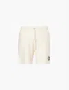 The Couture Club Mens Offwhite Fluffy-knit Brand-pattern Regular-fit Knitted Shorts In Offwhite
