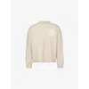 The Couture Club Mens Beige Emblem Regular-fit Stretch-knit Jumper