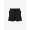 The Couture Club Mens Black Cargo-pocket Relaxed-fit Swim Shorts Xl In Black