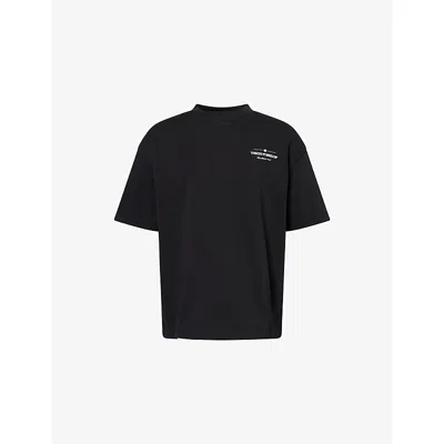 The Couture Club Mens Black Copyright Graphic Text-print Cotton T-shirt Xs