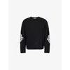 The Couture Club Mens Black Emblem Brushed Knitted Jumper Xl In Black