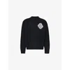 The Couture Club Mens Black Emblem Regular-fit Stretch-knit Jumper