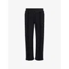 The Couture Club Mens  Ultimate Split Hem Smart Straight-leg Regular-fit Stretch-woven Trousers In Black