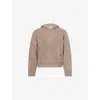 The Couture Club Mens Boucle Kangaroo-pocket Knitted Hoody Brown Xs In Brown