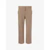 The Couture Club Mens Brown Bouclé Straight-leg Knitted Jogging Bottoms Xl