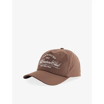 The Couture Club Mens Brown Lake Como Cotton Cap