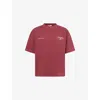 The Couture Club Mens Burgundy Endless Summer Graphic-print Cotton T-shirt In Brown
