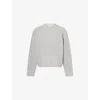 The Couture Club Mens Boucle Raglan-sleeve Knitted Jumper Greymarl In Gray